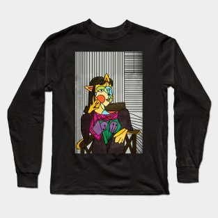 PABLO PICASSO PORTRAIT OF DORA MAAR cat parody Long Sleeve T-Shirt